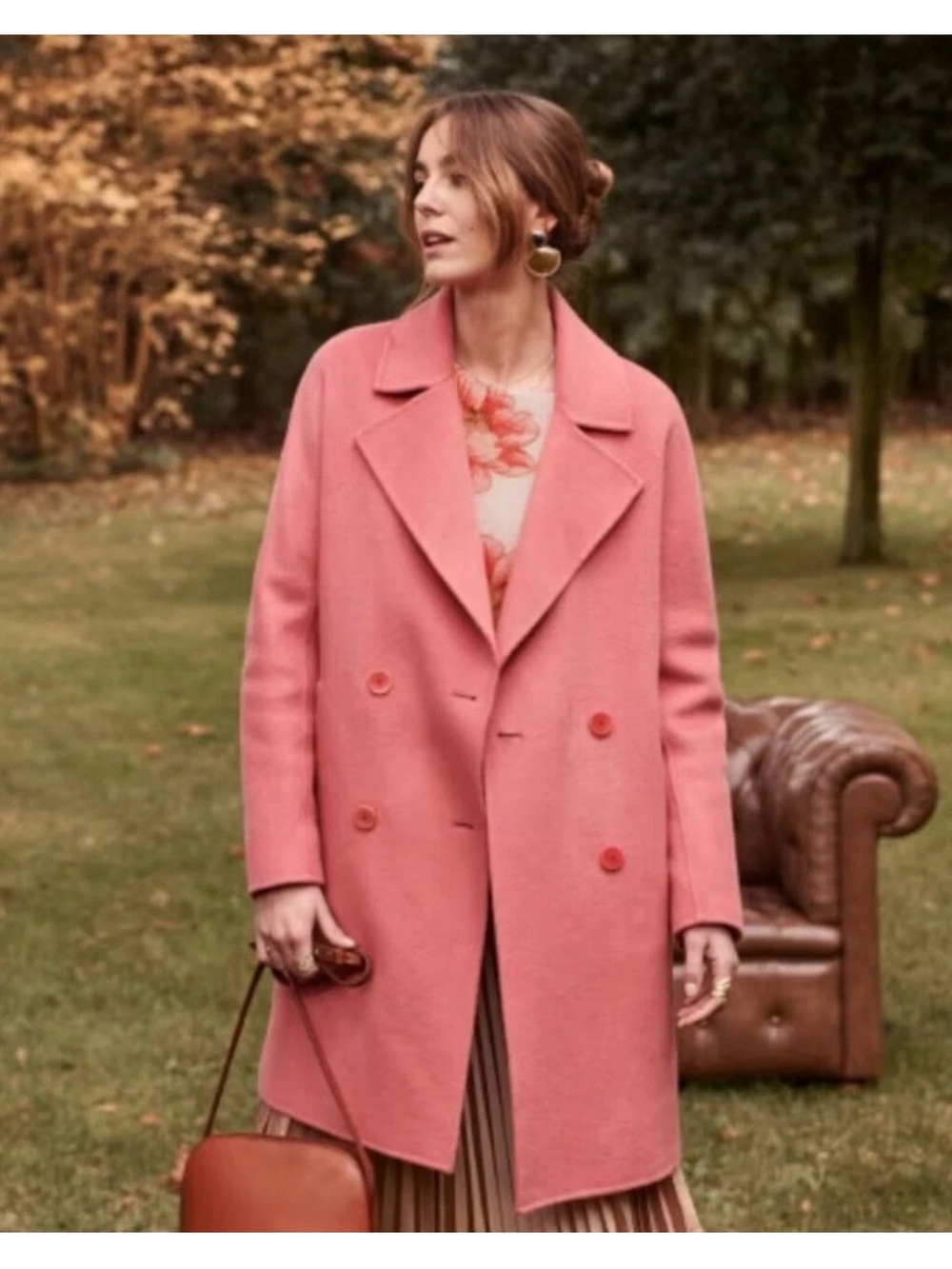 Rare! Sezane Taylor Coat in Peony - Retail $400 - 100% wool! - Picture 3 of 11